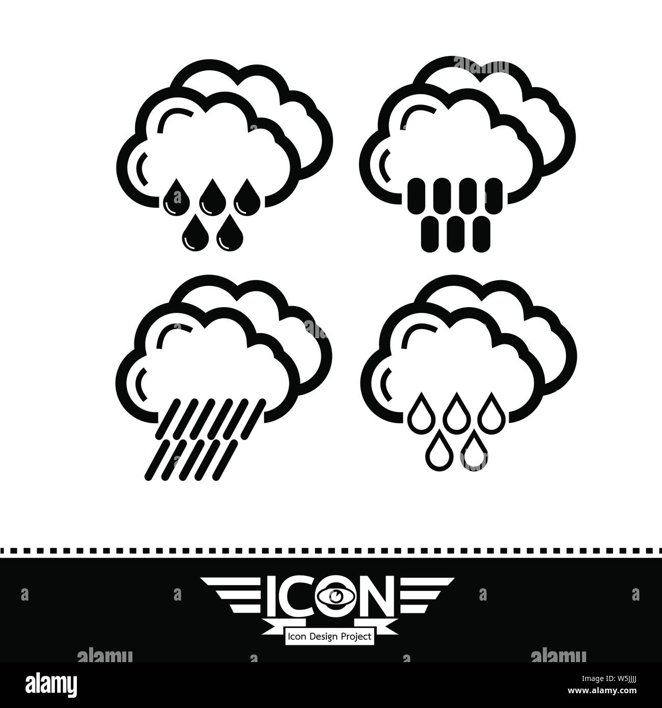 Rain cloud icon Stock Vector Image & Art - Alamy