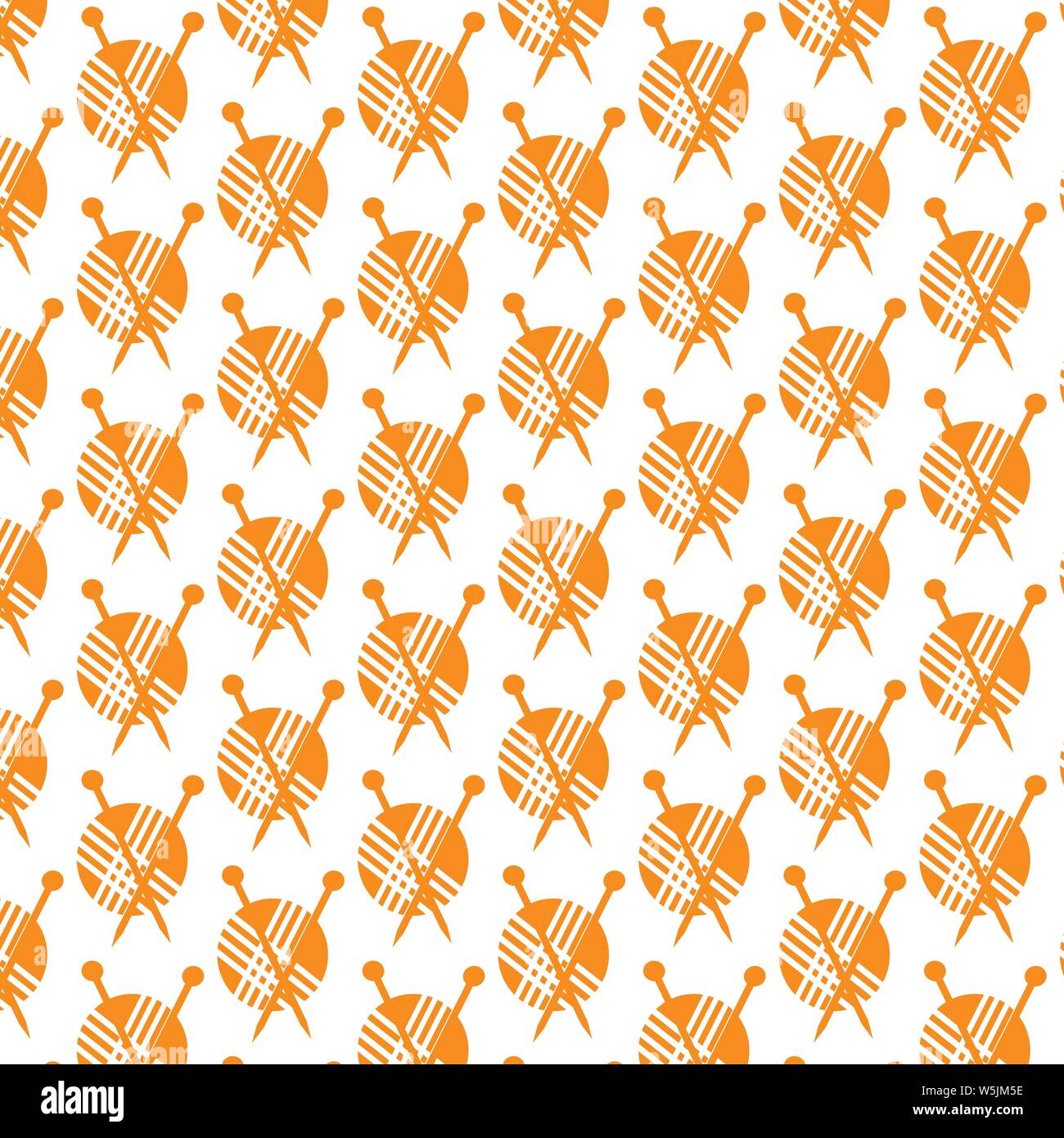 Pattern background knitting icon Stock Vector
