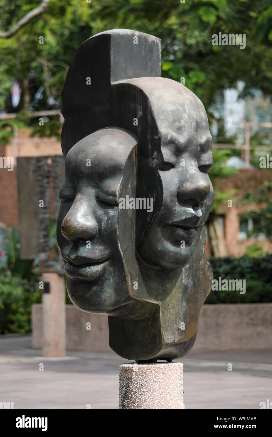 Nothing - a sculpture by Lay Yau Kuen in Kowloon Park Sculpture Garden, Hong Kong Stock Photo