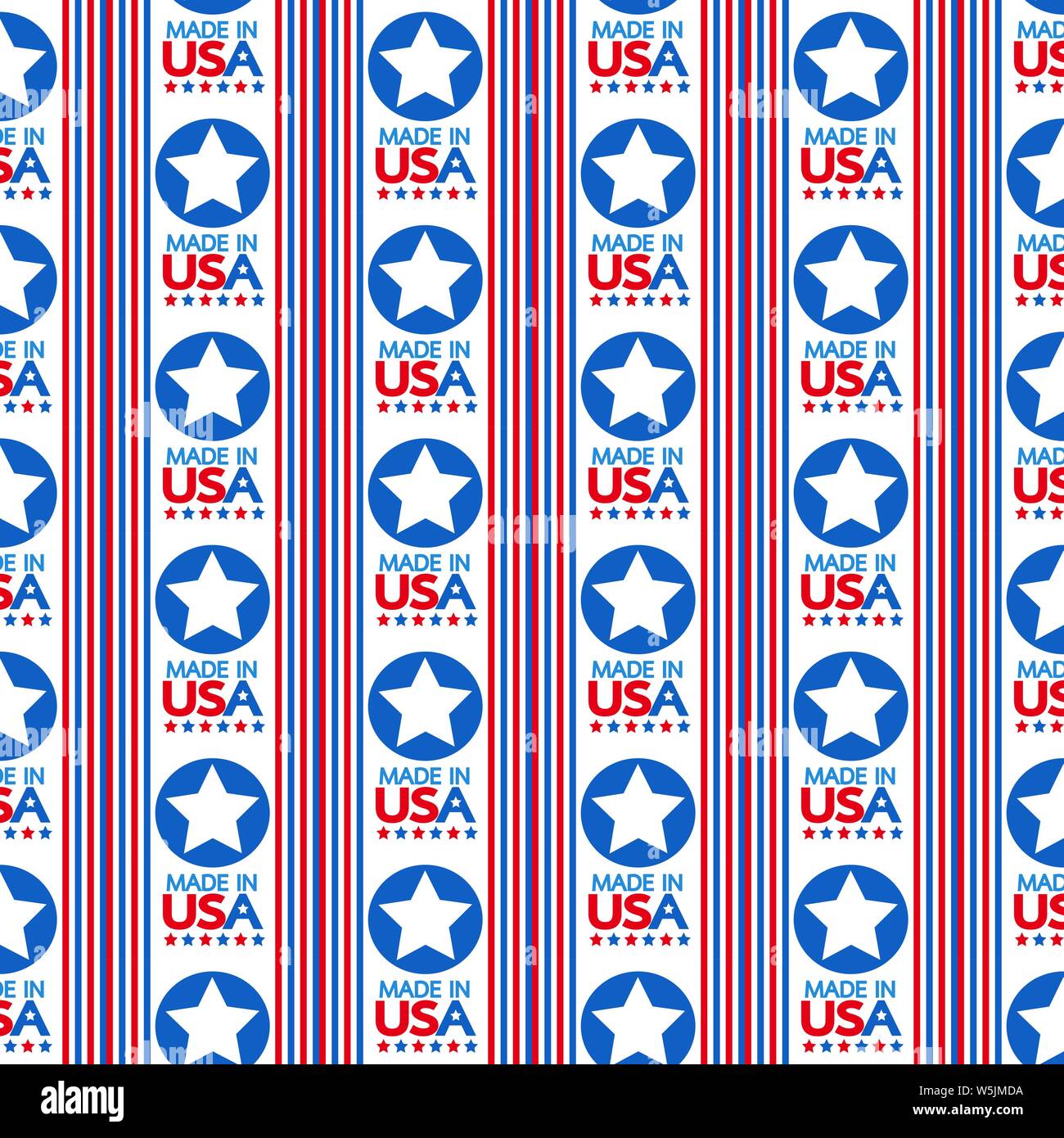 Pattern background Made in USA Icon Stock Vector