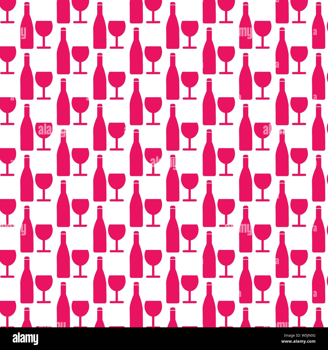 Pattern background Wine glass with bottle icon Stock Vector
