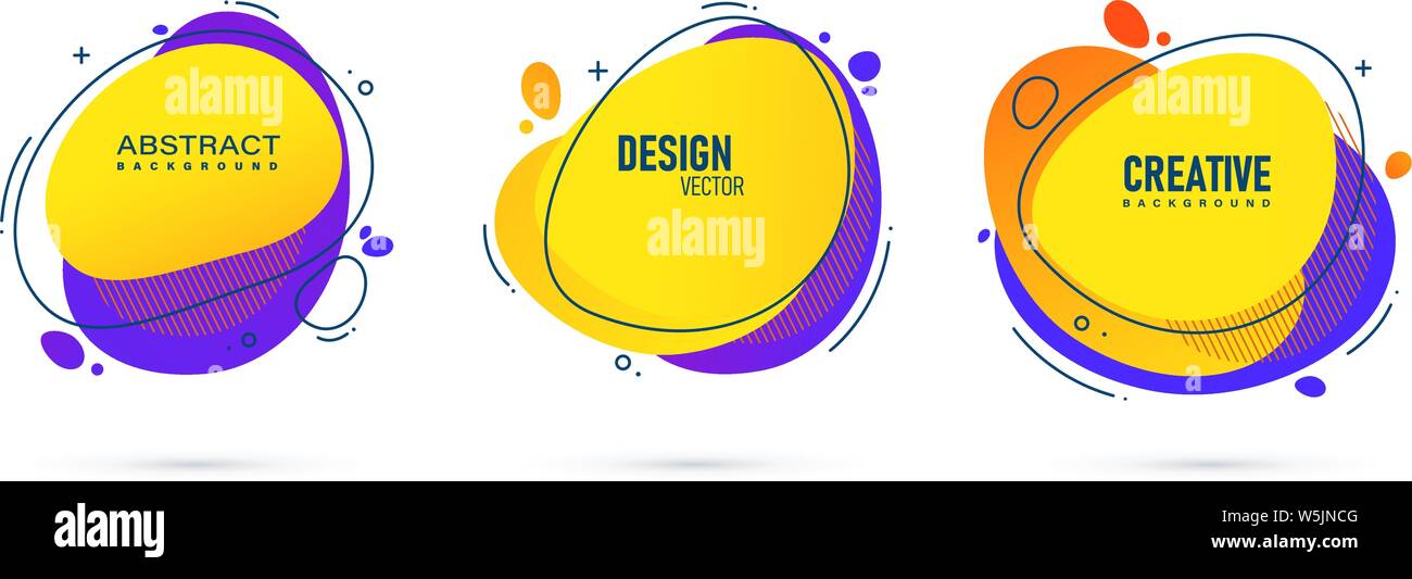 Abstract liquid shape. Fluid design. Isolated gradient waves with ...