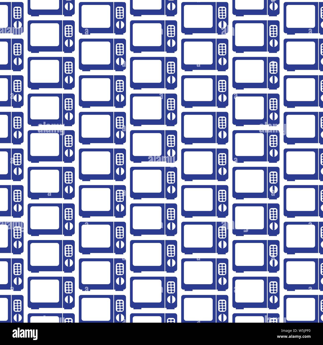 Pattern background Microwave oven icon Stock Vector