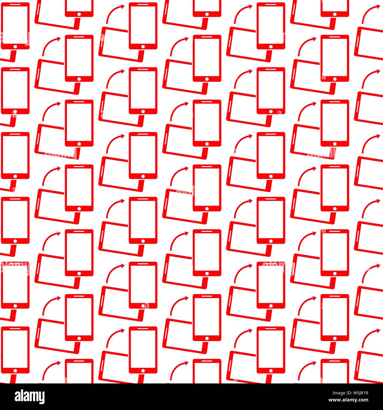 Pattern background Rotate Smartphone icon Stock Vector