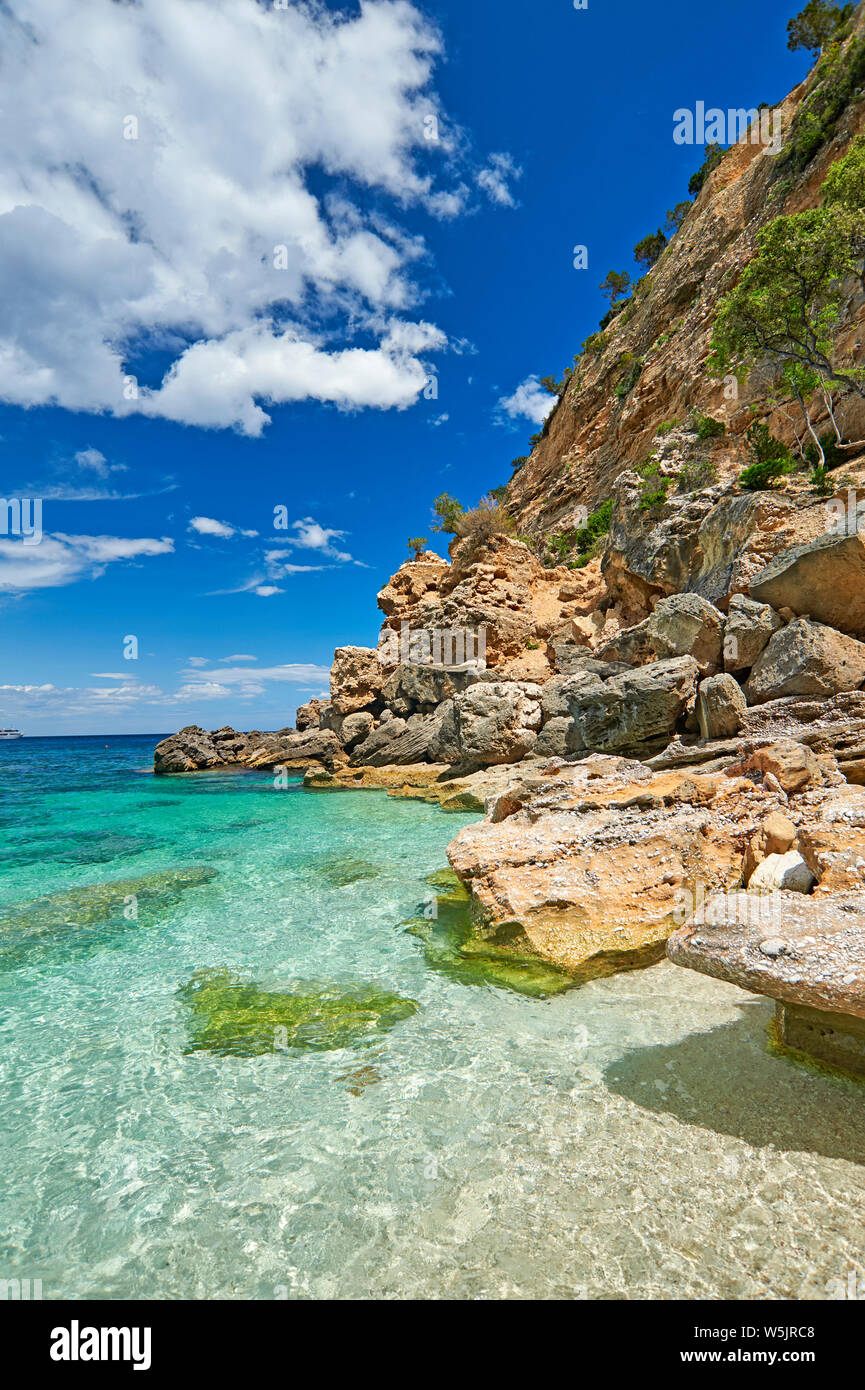 Beautiful Sardinian beach Cala Mariolu, Italy Stock Photo