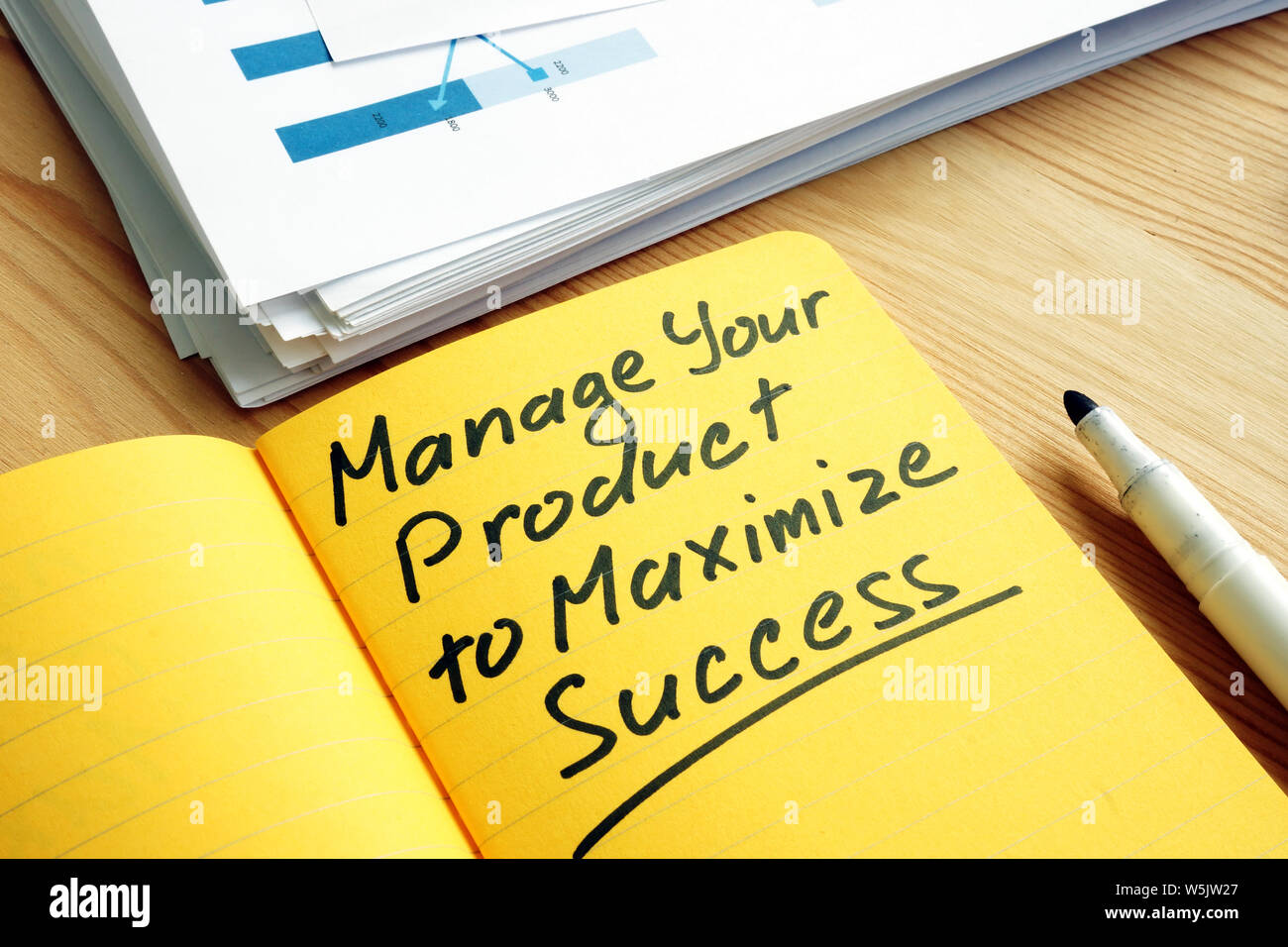 The product life cycle concept. Manage your product to maximize success. Stock Photo