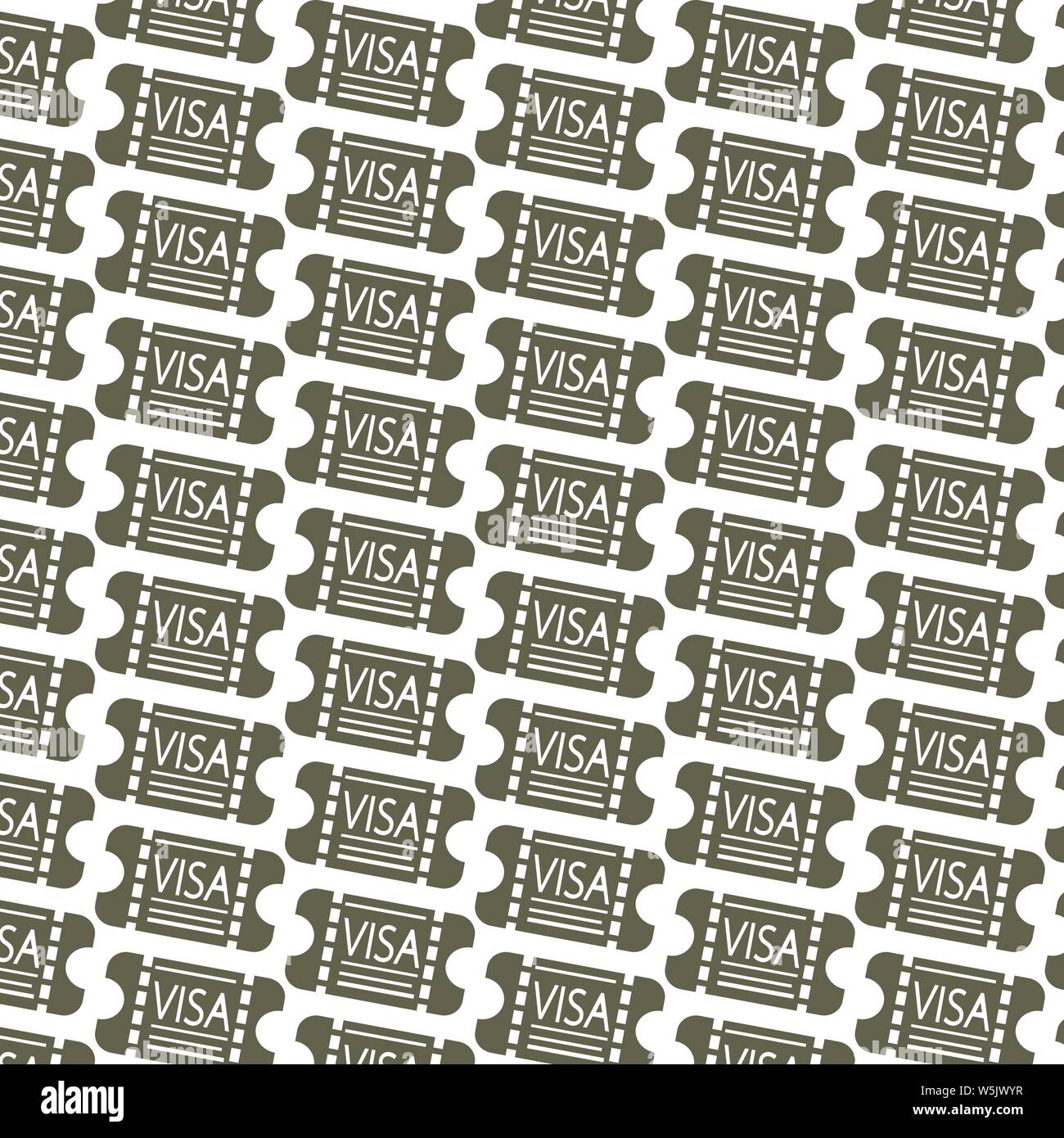Pattern background Entrance Visa icon Stock Vector