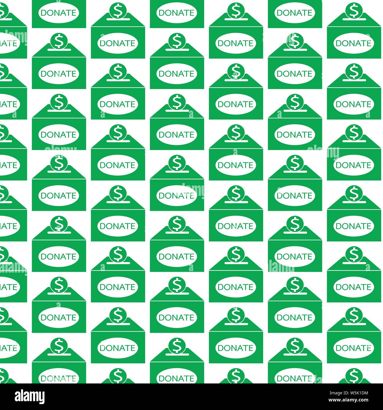 Pattern background Donation box icon Stock Vector