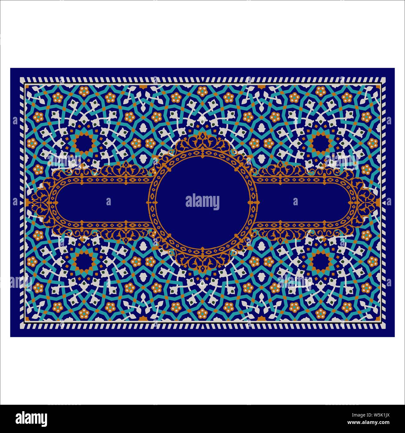 colorful Islamic Illumination for mosque tiling design vector Stock Vector