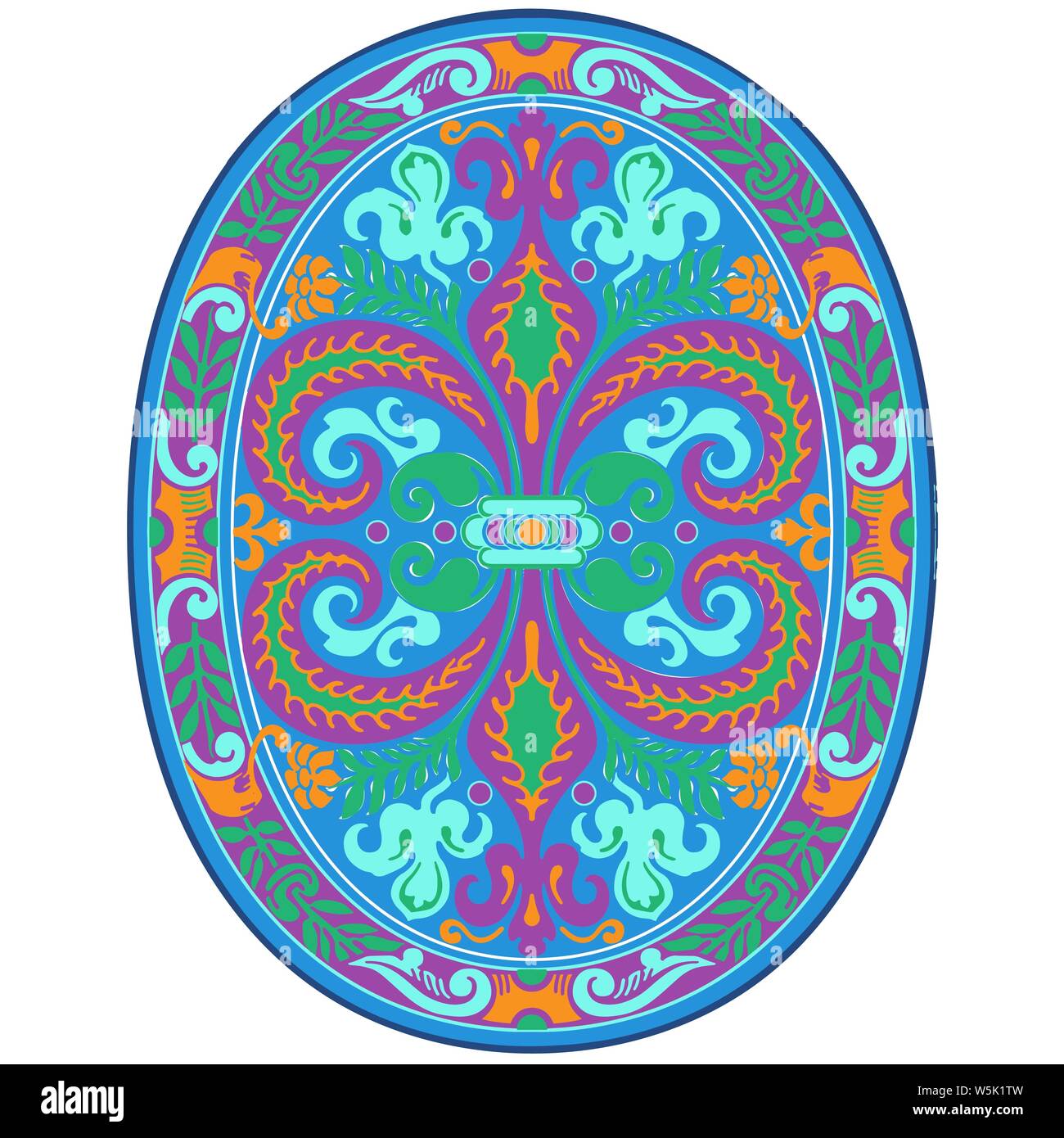 colorful Islamic Illumination for mosque tiling design vector Stock Vector