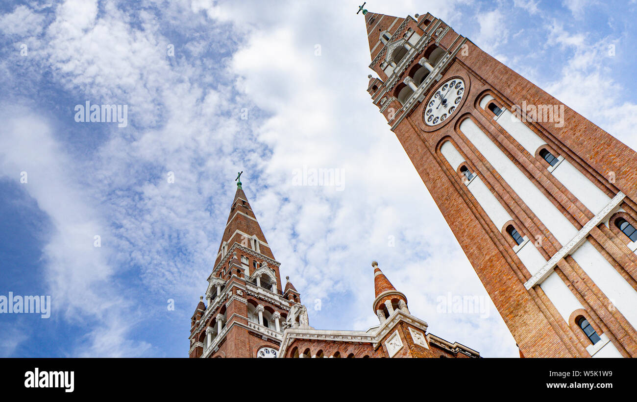 The Votive Church and Cathedral of Our Lady of Hungary, Dom in Szeged Stock Photo