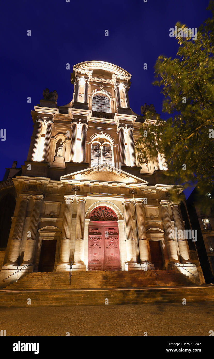 St-Gervais-et-St-Protais Church of Paris located on Place Saint-Gervais in the Marais district, east of City Hall . Stock Photo