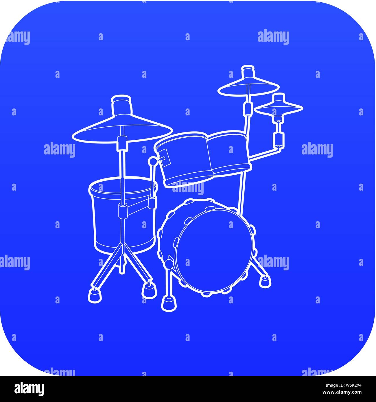 Drum icon blue vector Stock Vector Image & Art - Alamy