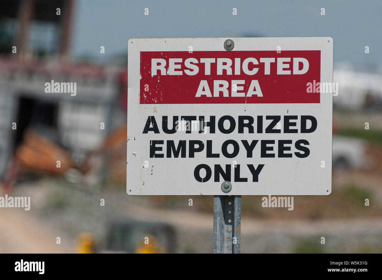 Restricted Area Sign Stock Photo