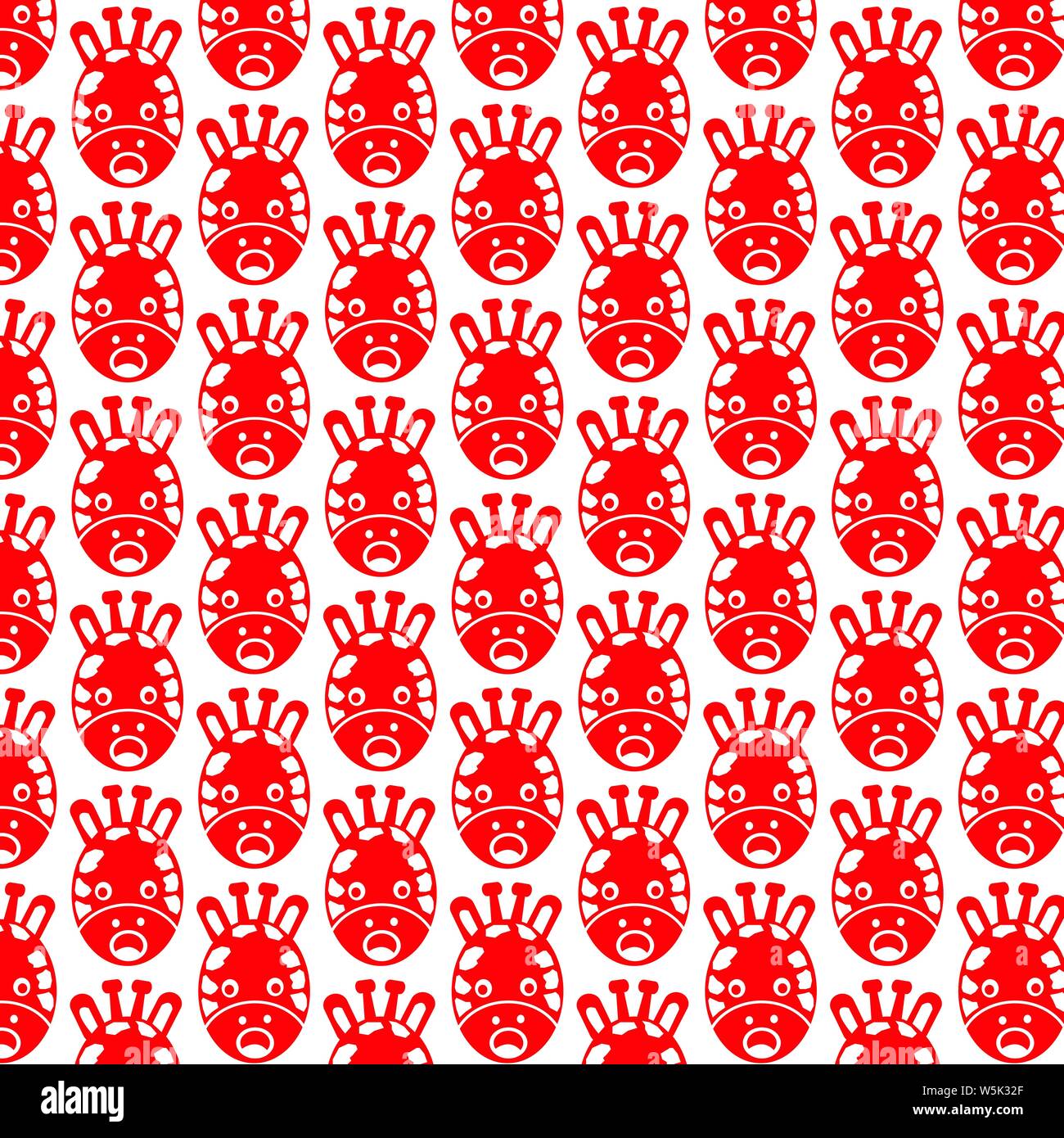 Pattern background Giraffe Face emotion Icon Stock Vector Image & Art