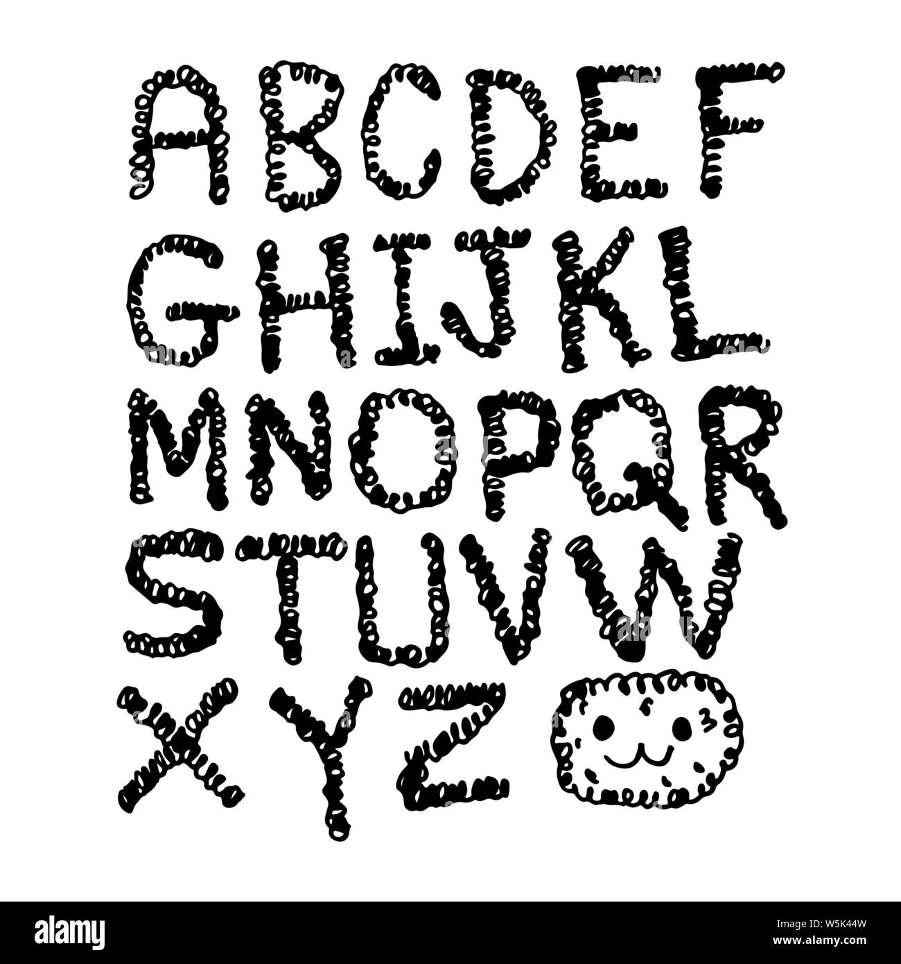 hand draw font Stock Vector Image & Art Alamy