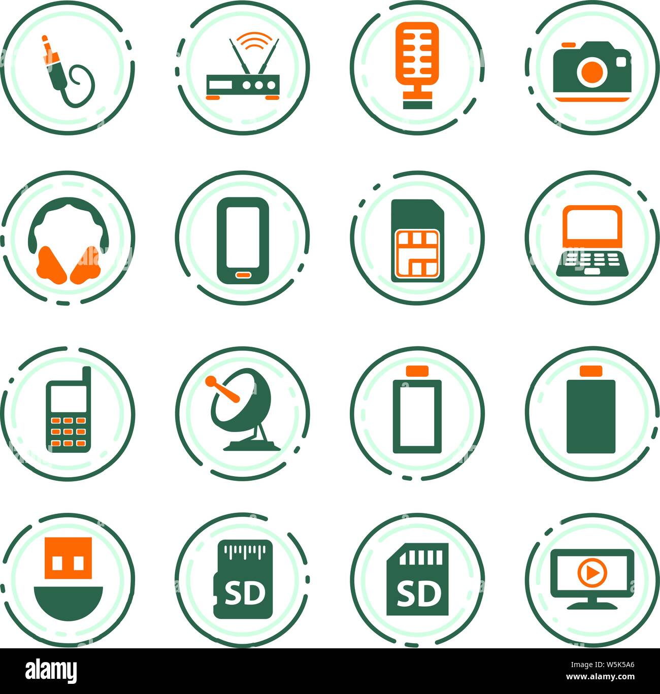 Hi tech vector icons for user interface design Stock Vector Image & Art ...