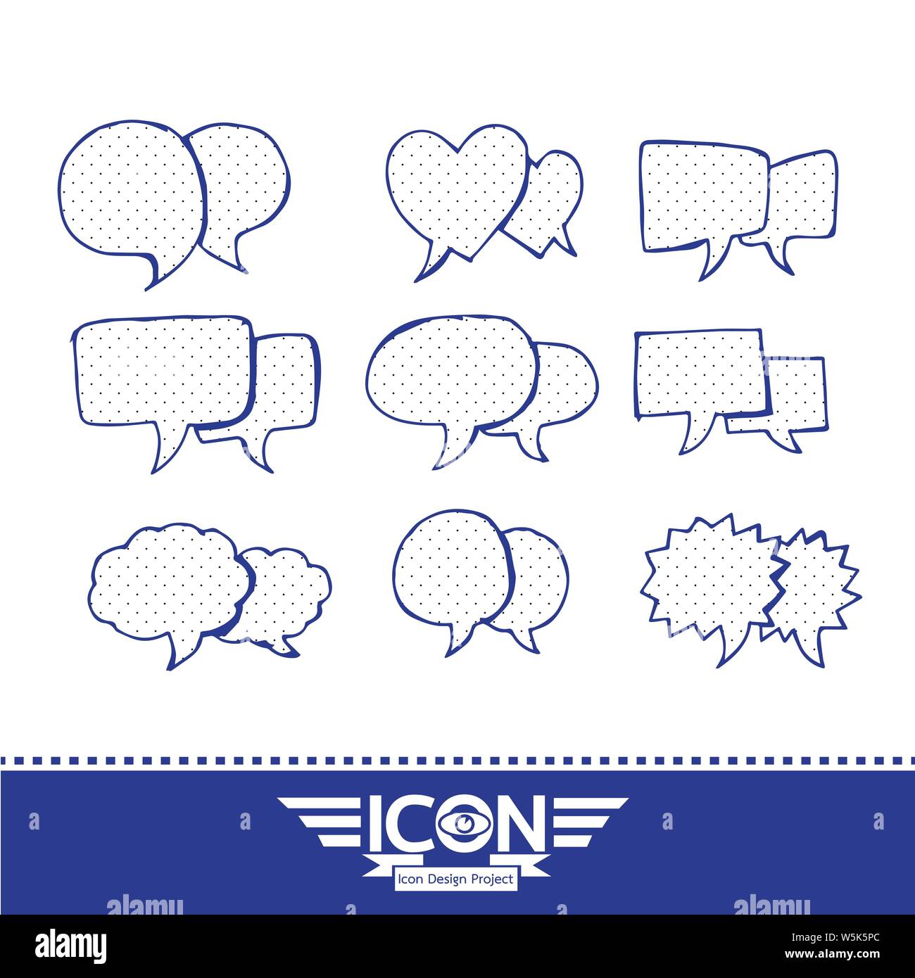 Speech Bubble hand drawn design Stock Vector Image & Art - Alamy