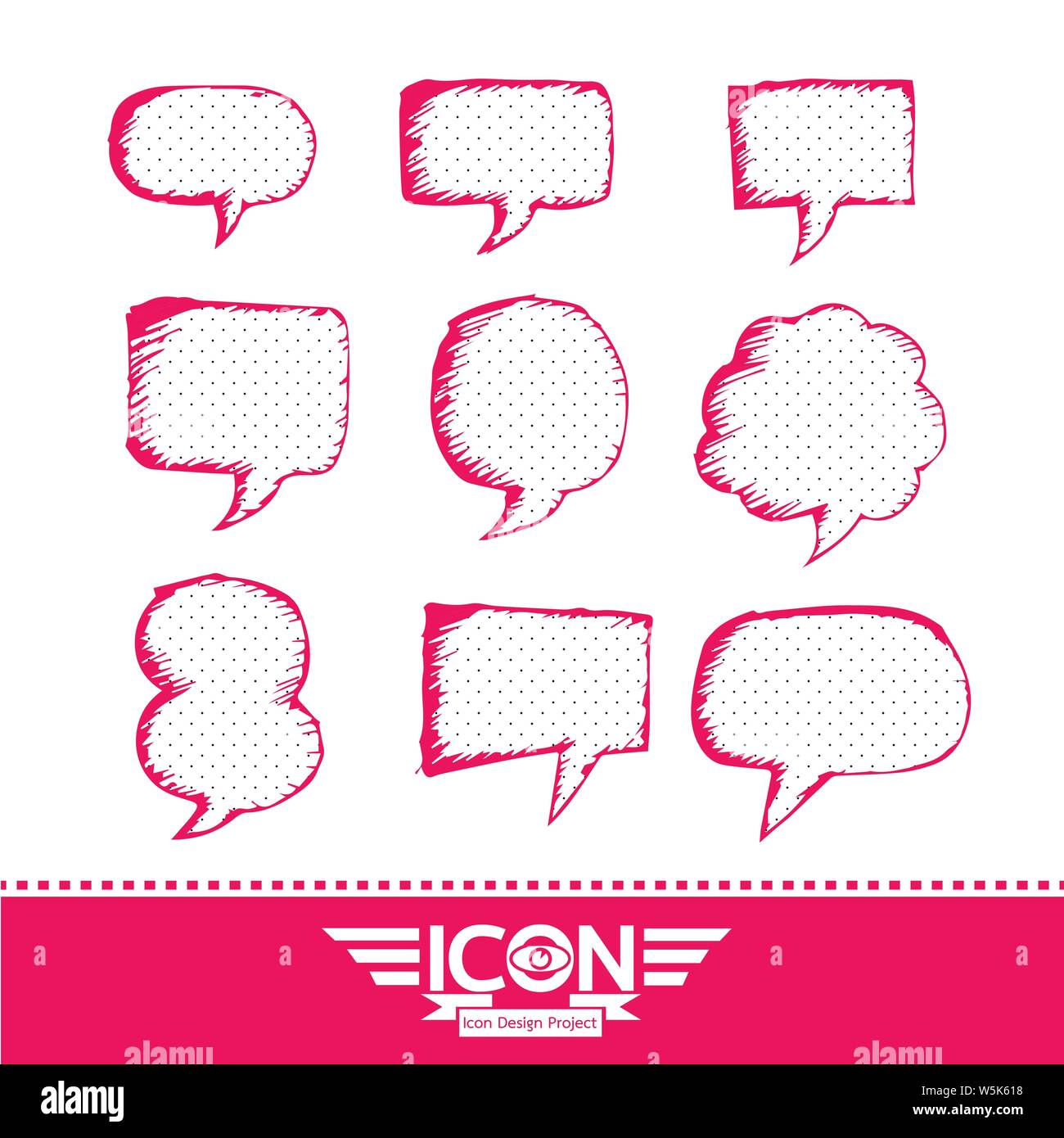 Speech Bubble hand drawn design Stock Vector Image & Art - Alamy