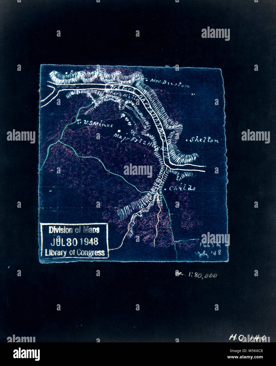 100 Sketch of the United States Ford on the Rappahannock River Inverted ...