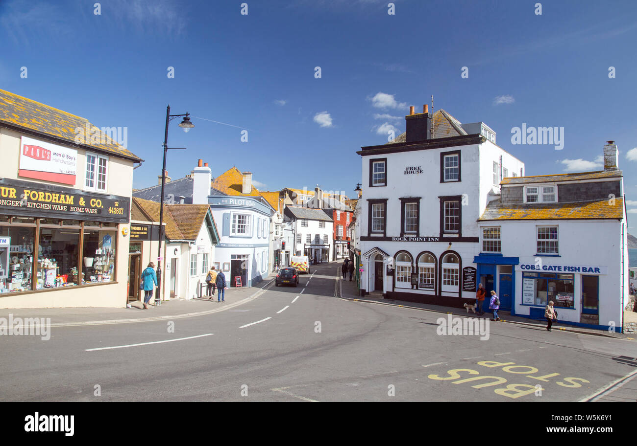 Lyme Regis, Dorset, England, March 2019, A view of local streets in the town Stock Photo