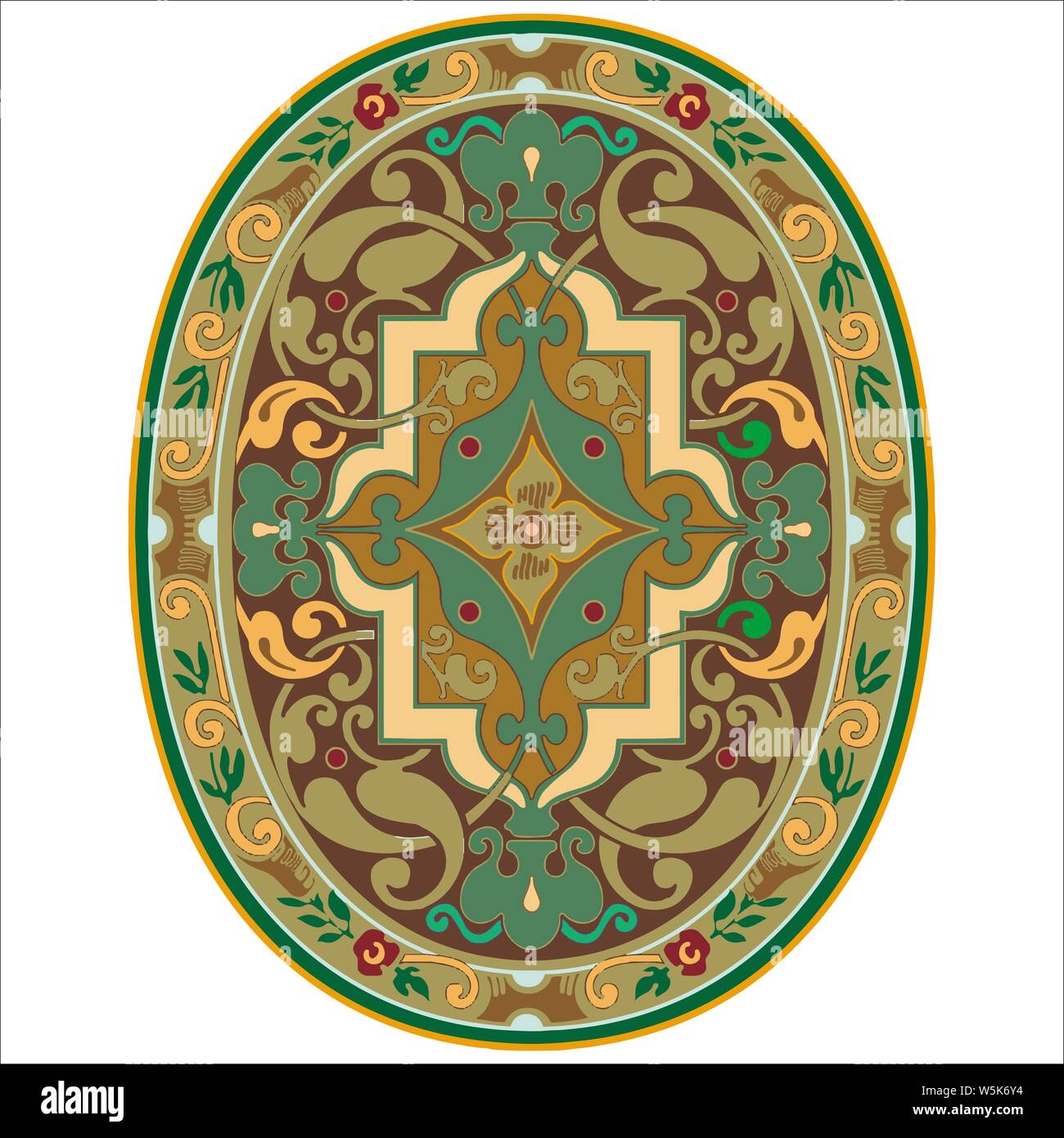colorful Islamic Illumination for mosque tiling design vector Stock Vector