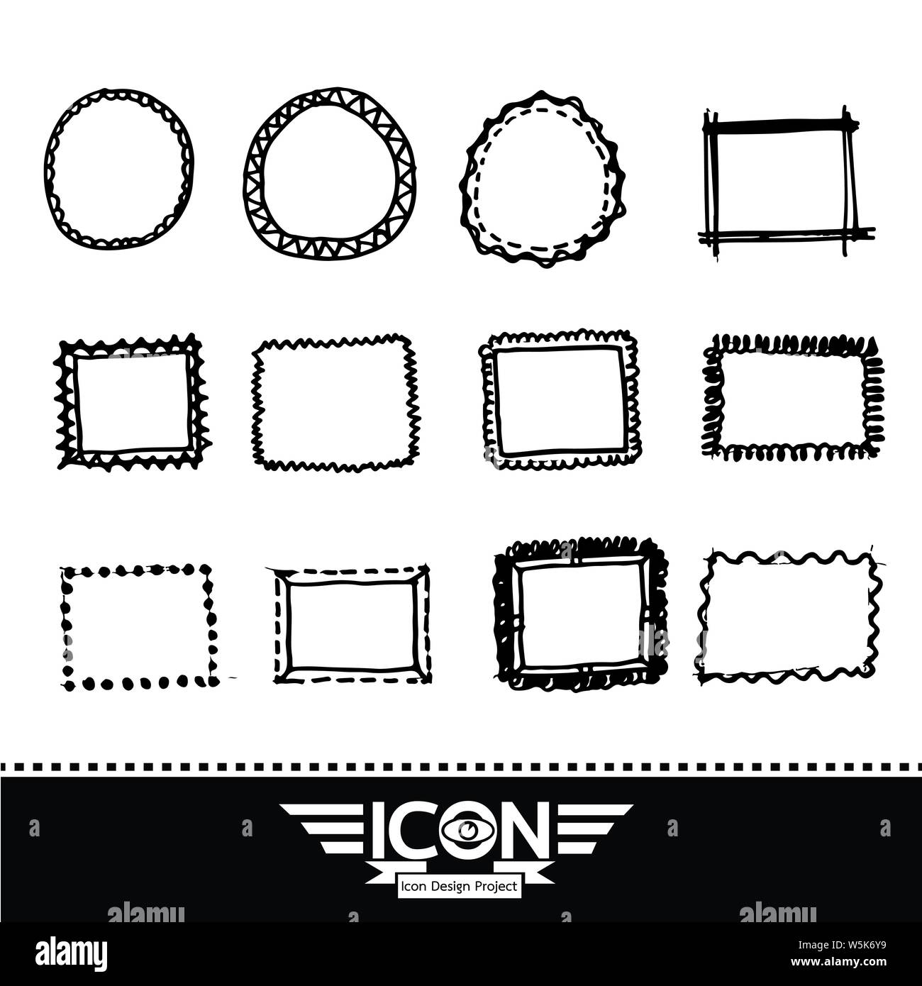 Frame Hand Draw frame hand drawn Stock Vector Image & Art - Alamy