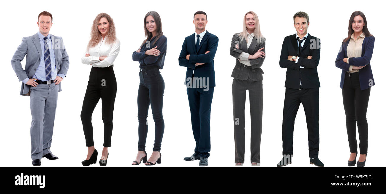 group of successful business people standing in a row Stock Photo - Alamy