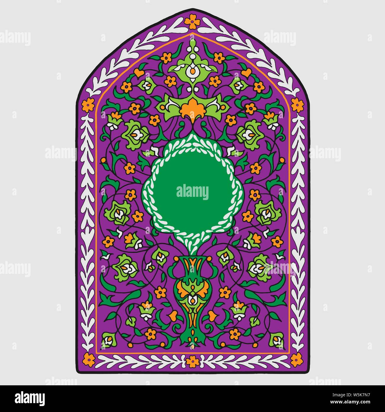 colorful Islamic Illumination for mosque tiling design vector Stock Vector