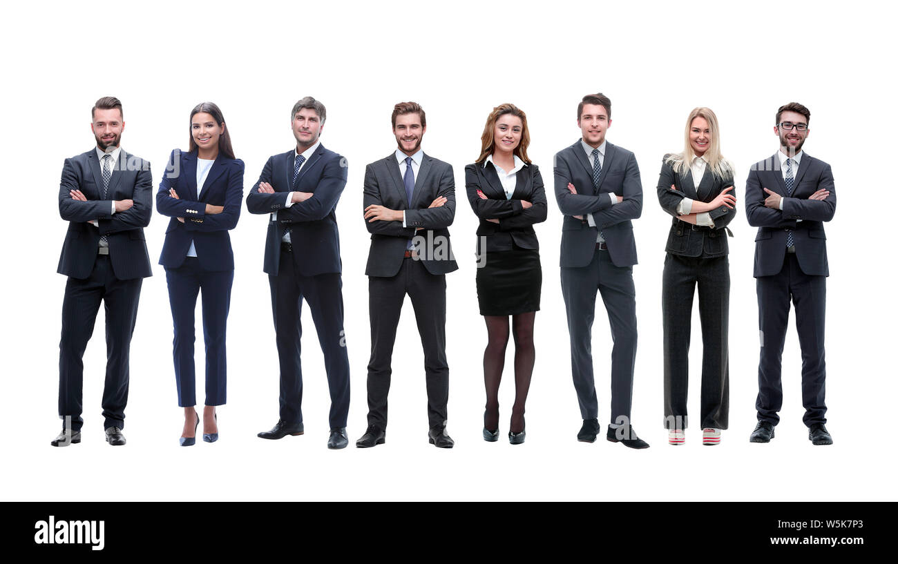 group of young successful entrepreneurs standing in a row Stock Photo ...
