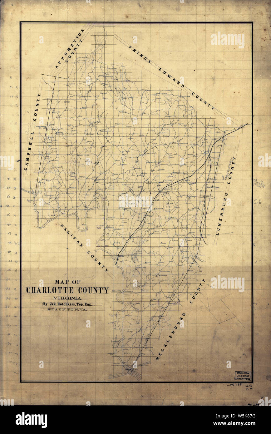166 Map of Charlotte County Virginia Rebuild and Repair Stock Photo Alamy