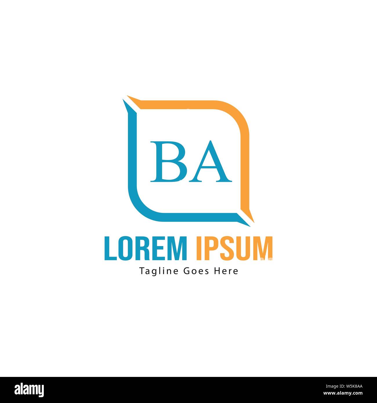 BA Letter Logo Design. Creative Modern BA Letters Icon Illustration ...