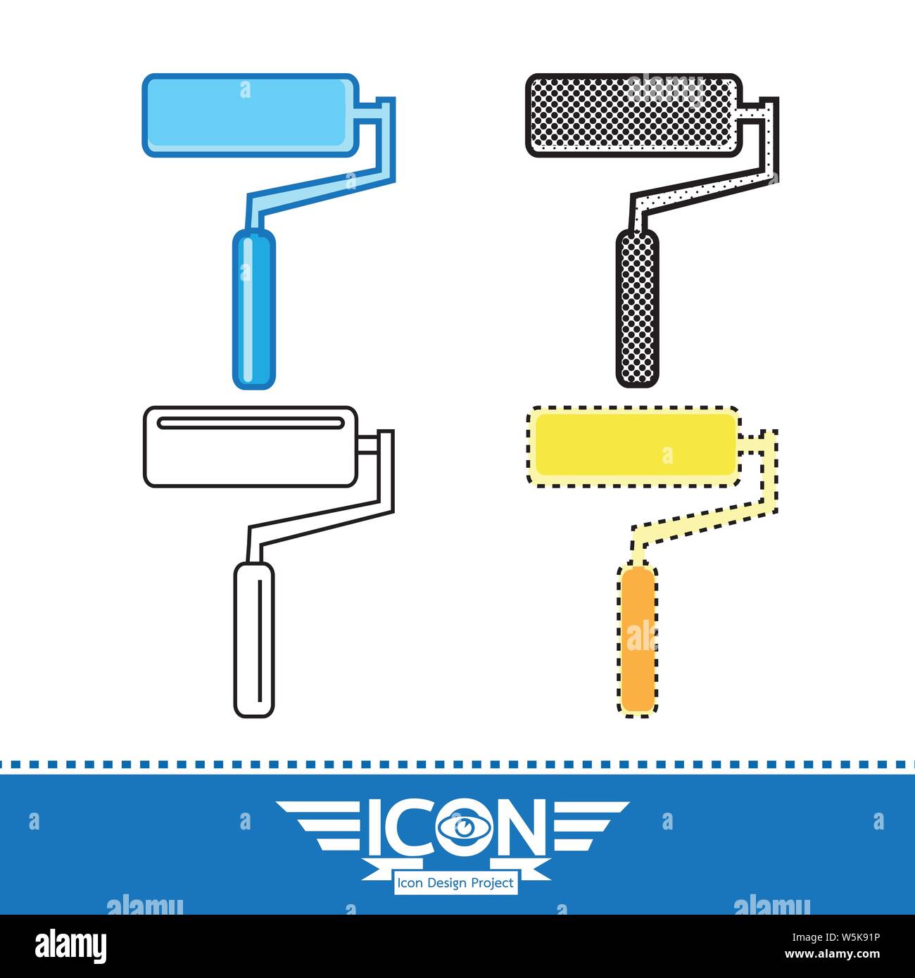 paint roller icon Stock Vector Image & Art - Alamy