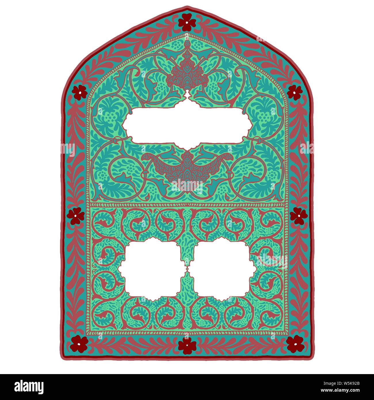 colorful Islamic Illumination for mosque tiling design vector Stock Vector