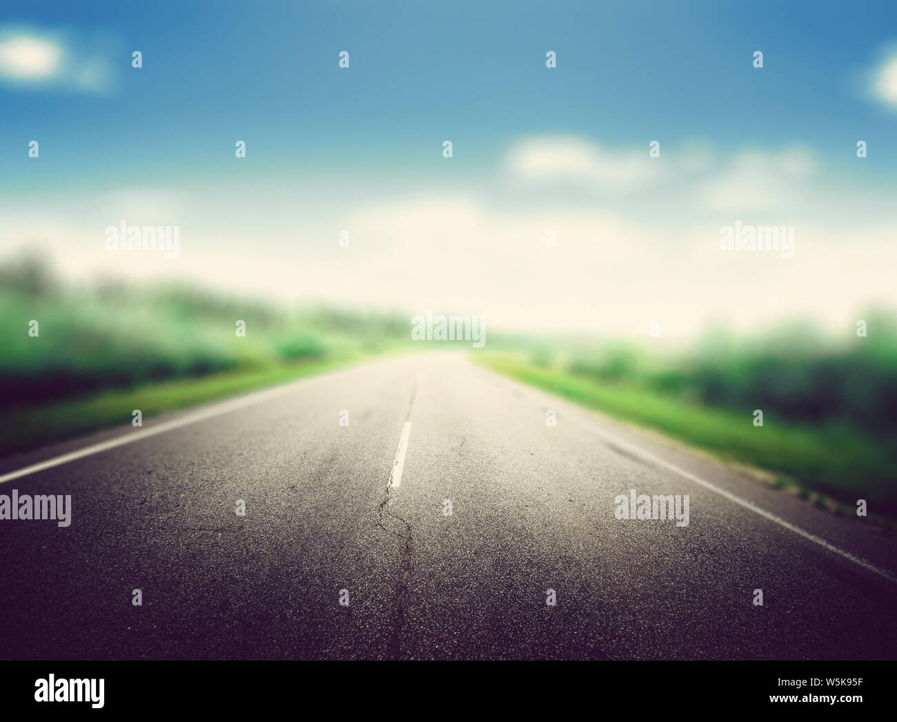 Summer road background Stock Photo