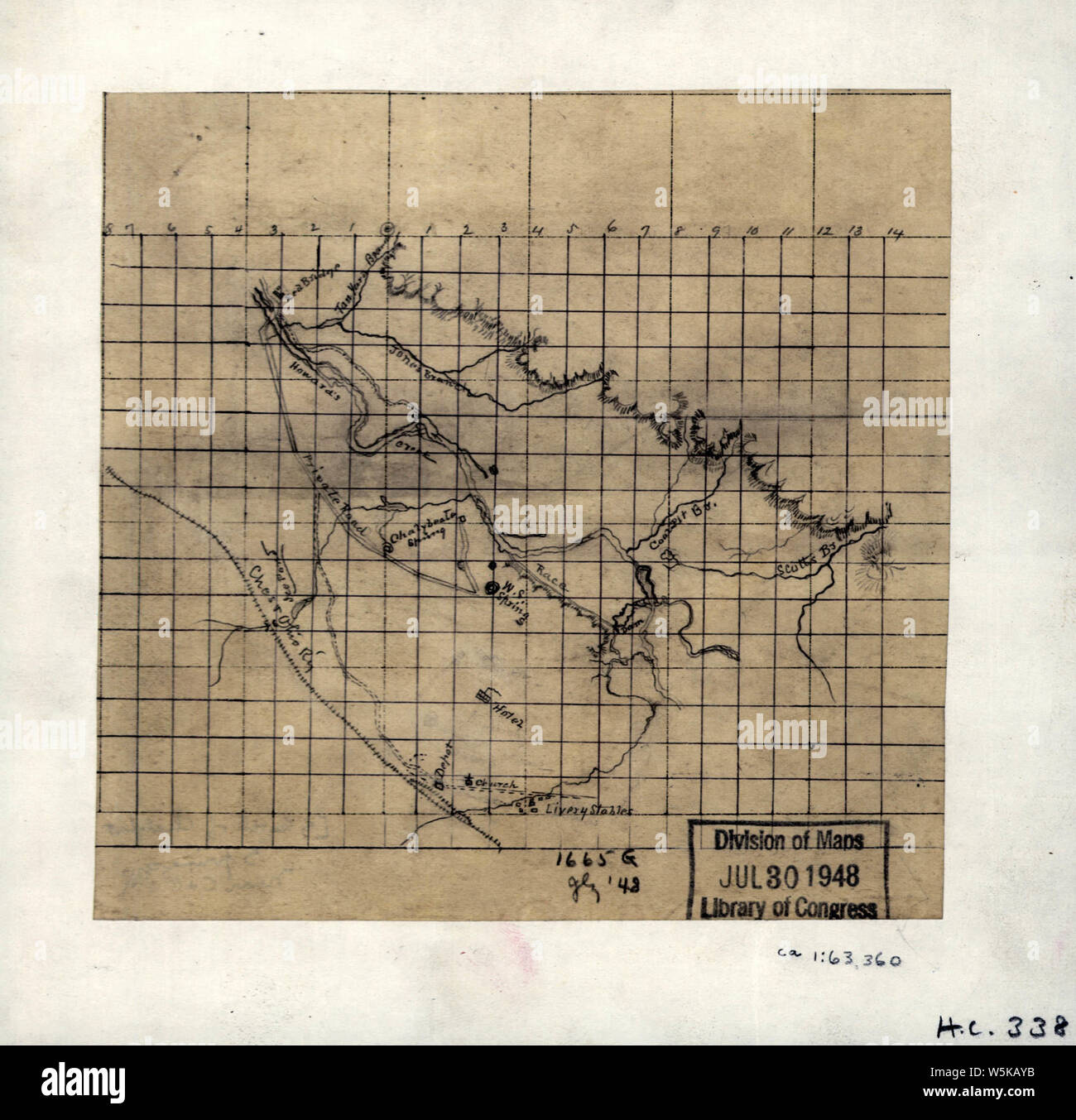 256 Sketch of White Sulphur Springs W Va and Chalybeate Springs near C