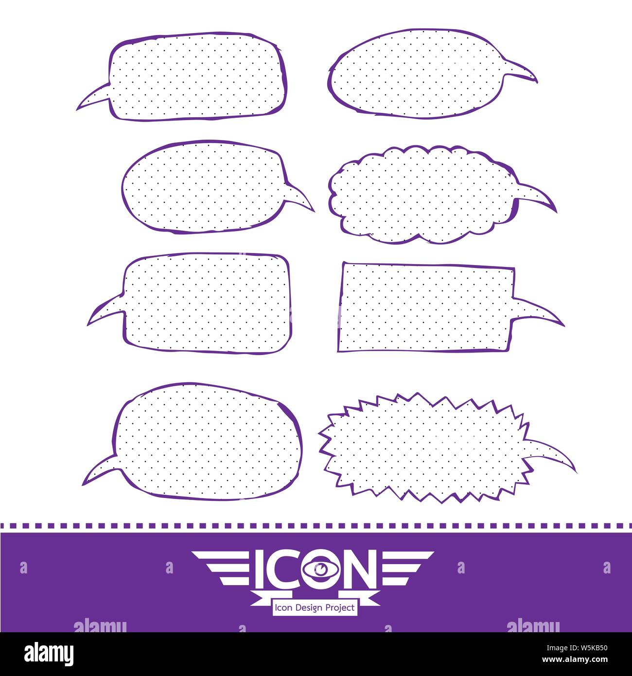 Speech Bubble hand drawn design Stock Vector Image & Art - Alamy