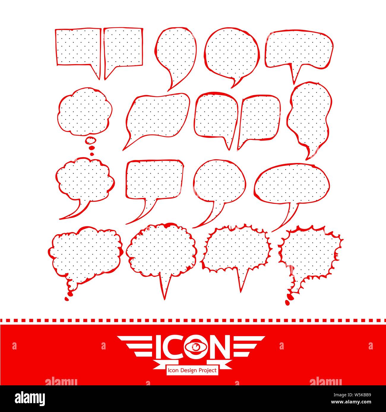 Speech Bubble hand drawn design Stock Vector Image & Art - Alamy