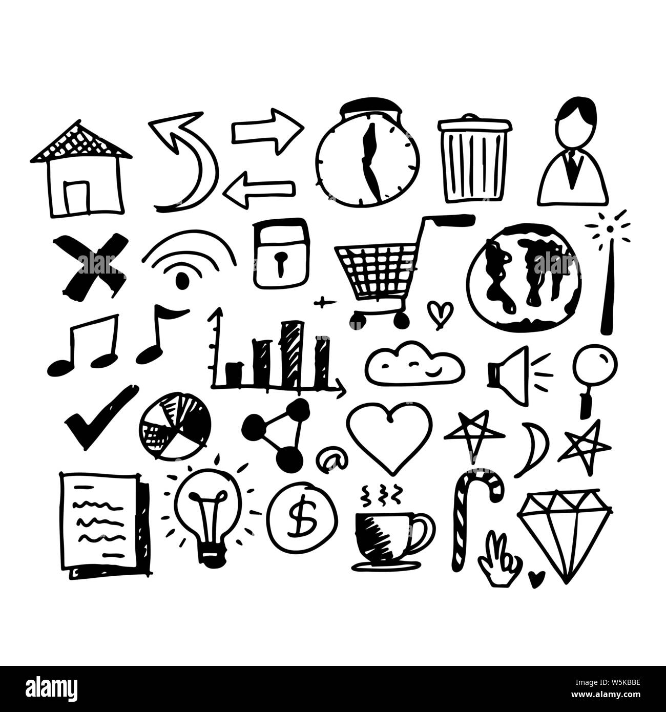 Hand drawn line art Doodle icon Stock Vector Image & Art - Alamy