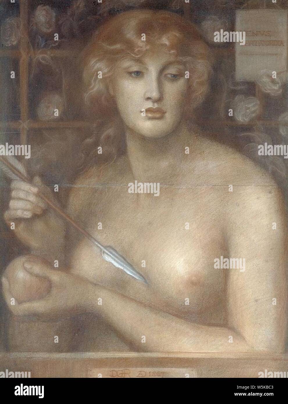 Dante Gabriel Rossetti Venus Verticordia 1867-1868. Stock Photo