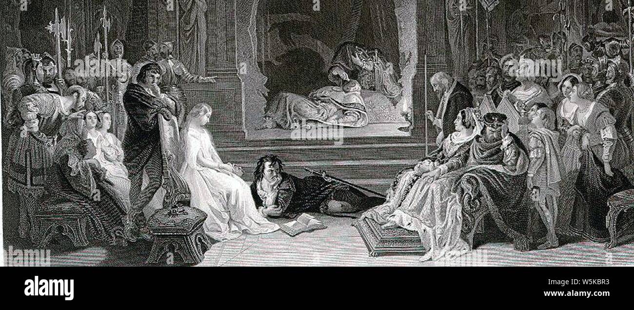 Daniel Maclise The Works of Shakespeare Hamlet, the play scene (Act