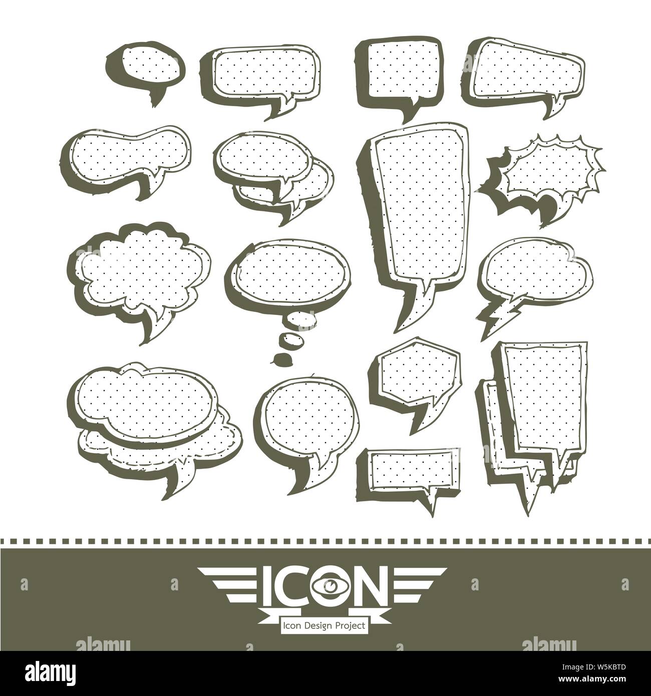 Speech Bubble hand drawn design Stock Vector Image & Art - Alamy