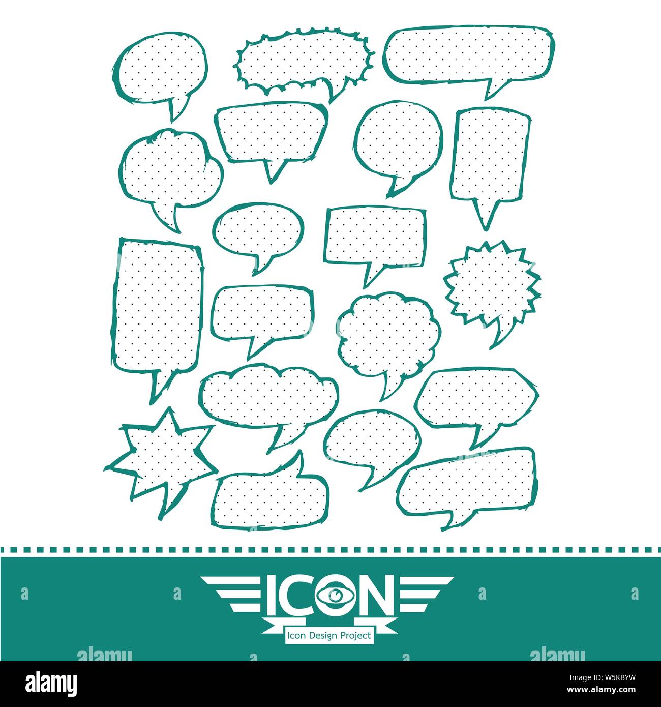 Speech Bubble hand drawn design Stock Vector Image & Art - Alamy