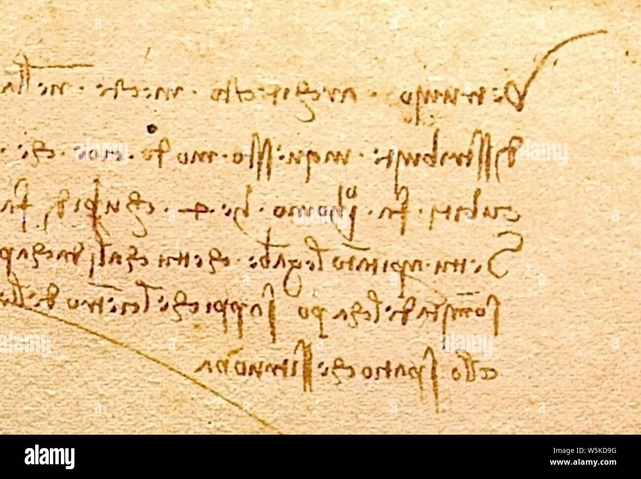 Da Vinci mirror writing Stock Photo Alamy