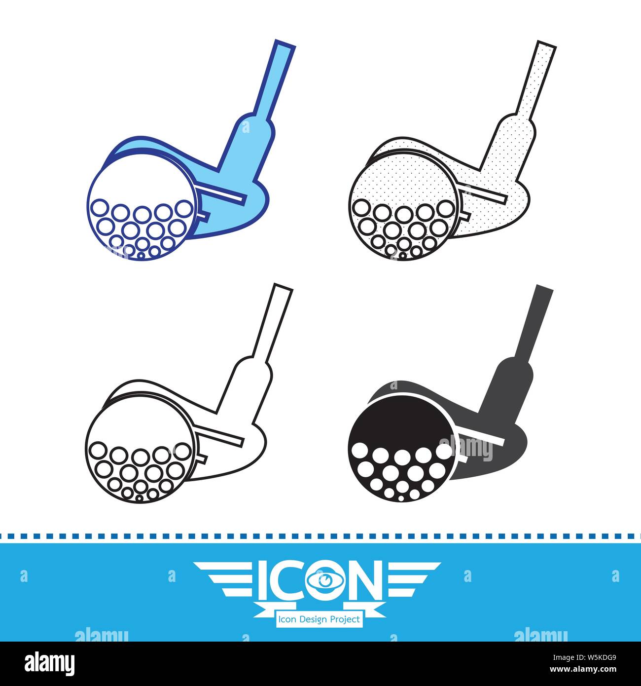 Putter icon Stock Vector Images - Alamy
