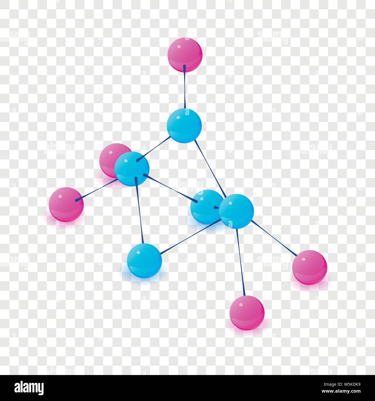Molecule icon, isometric 3d style Stock Vector