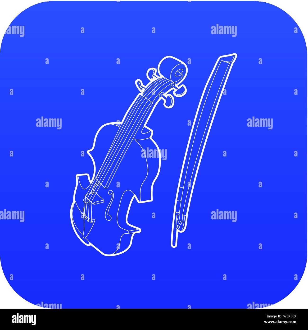 Contrabass icon blue vector Stock Vector
