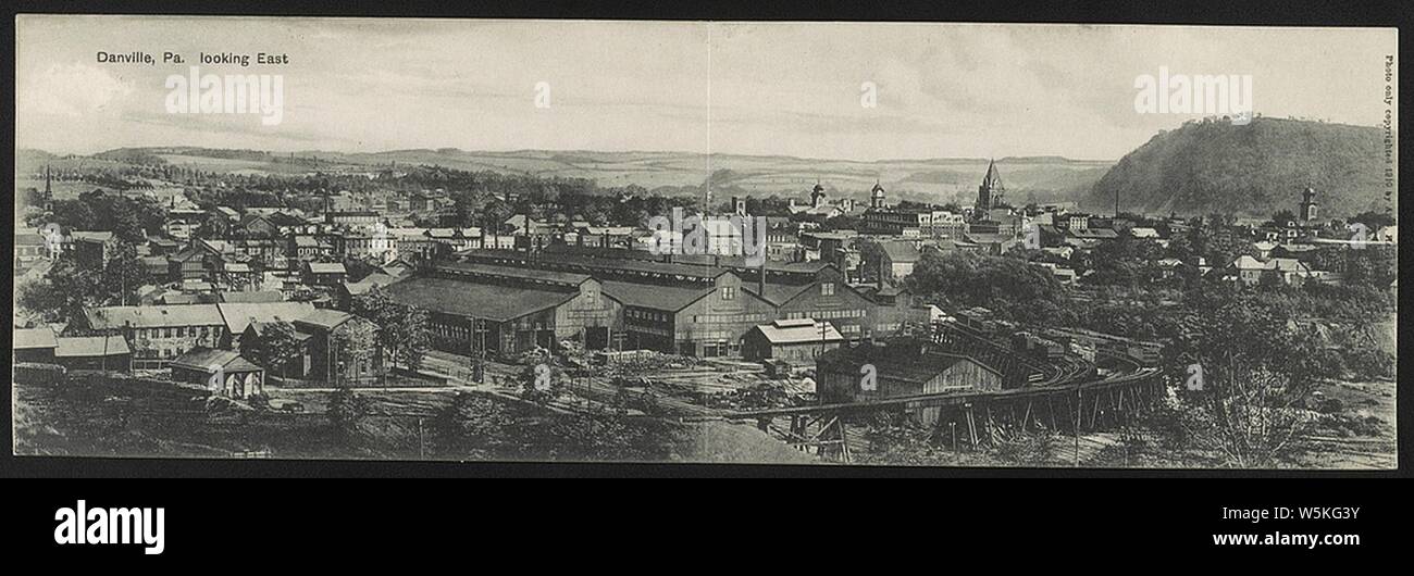 Danville, Pa. looking east Stock Photo Alamy