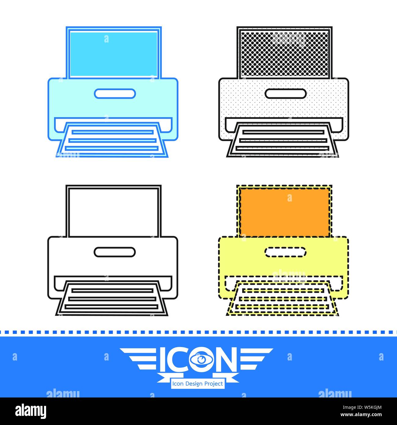 Printer icon vector image hi-res stock photography and images - Alamy