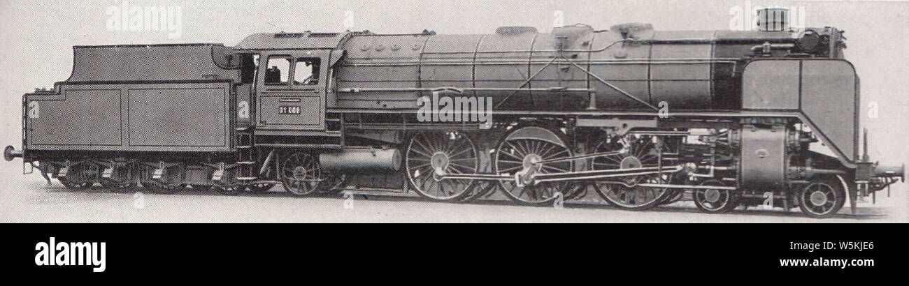 Dampflokomotive der Baureihe 01 Der neue Brockhaus 1938. Stock Photo